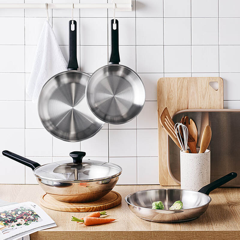 Nồi, Chảo Inox LocknLock Daily STS PPW thân bằng thép không gỉ 304, kèm nắp kính trong suốt, tay cầm chịu nhiệt image number null